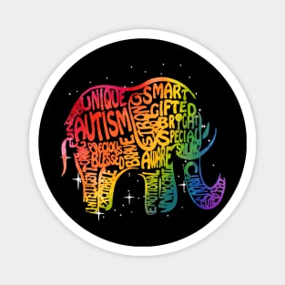 Unique Elephant Cute Autism Awareness Gift Magnet